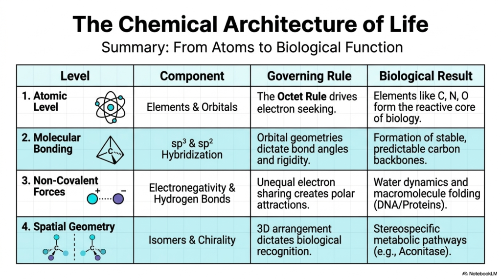 Slide 13: The Chemical Architecture of Life Summarized