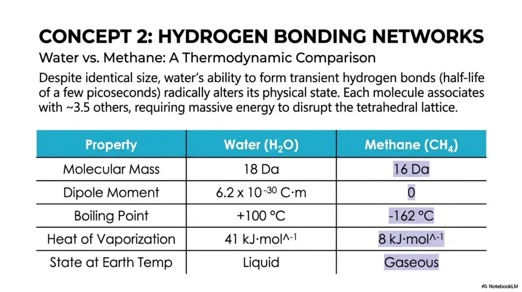 Slide 3: Hydrogen Bonding Networks: The Physical Backbone of Water and pH