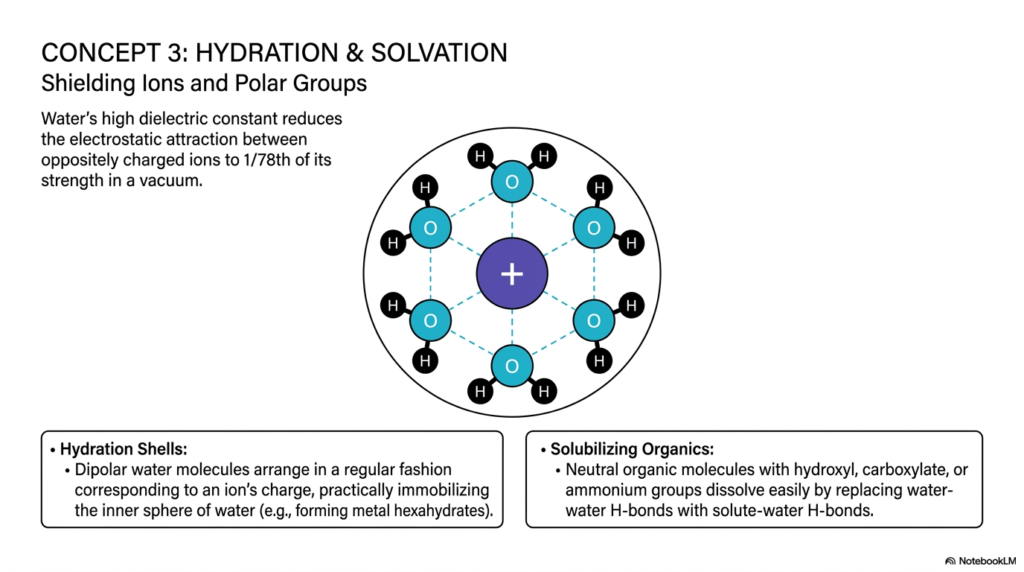Slide 4: Hydration and Solvation: How Water and pH Govern Solubility