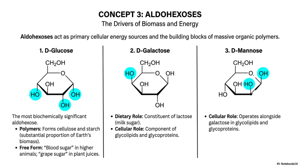 Slide 4: Aldohexoses: The Powerhouse Monosaccharides and Disaccharides