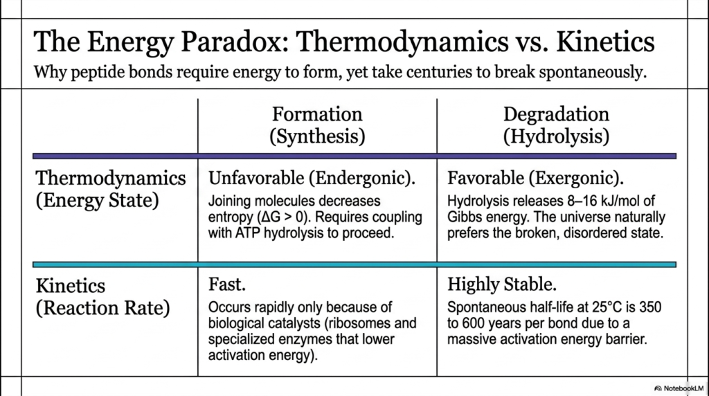 Peptide Bond: Structure and Thermodynamics