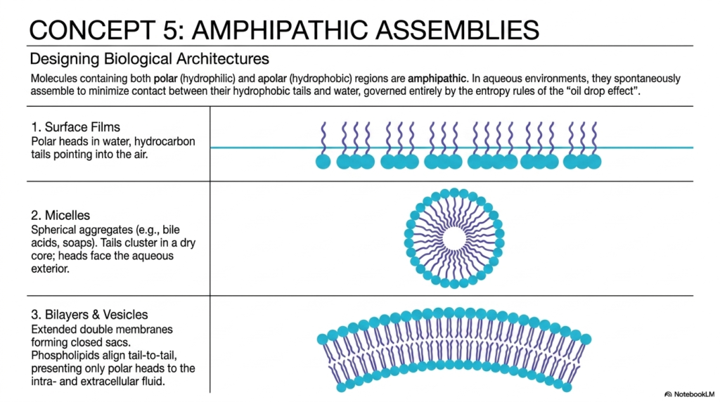 Slide 6: Amphipathic Assemblies: Membrane Formation in Water and pH