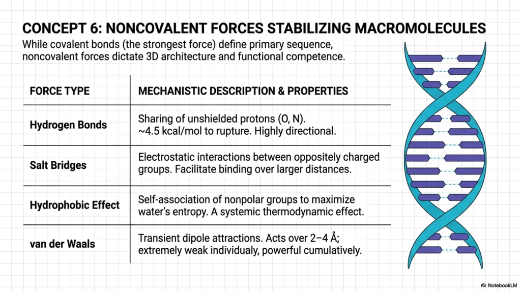 Slide 7: Noncovalent Forces: The Hidden Stabilizers of Water and pH