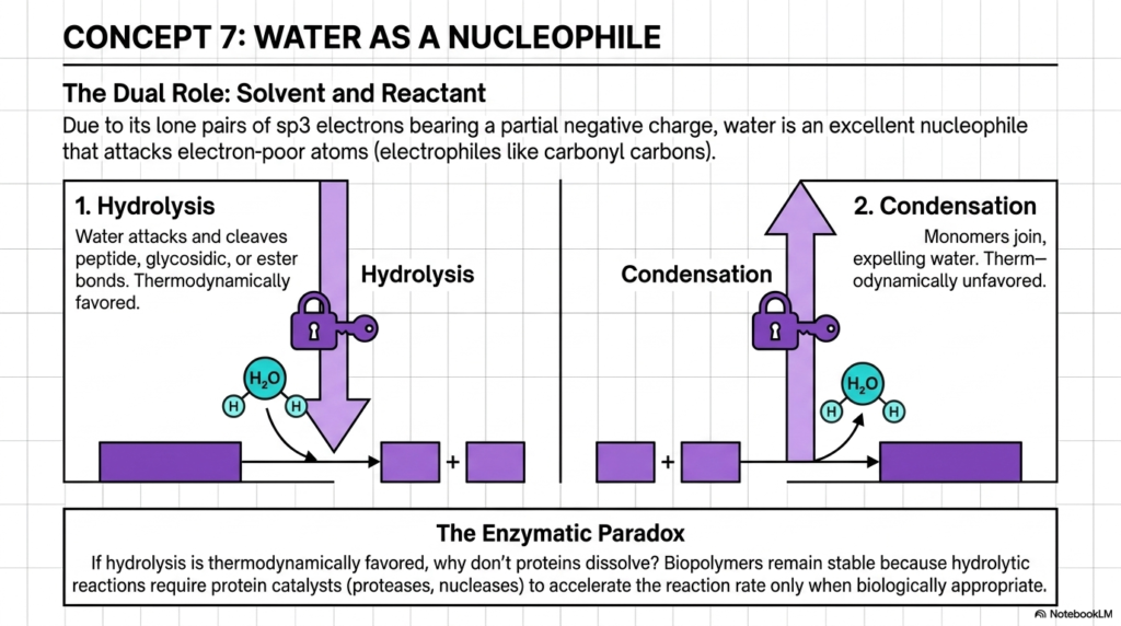 Slide 8: Water as a Nucleophile: Reactivity in Water and pH