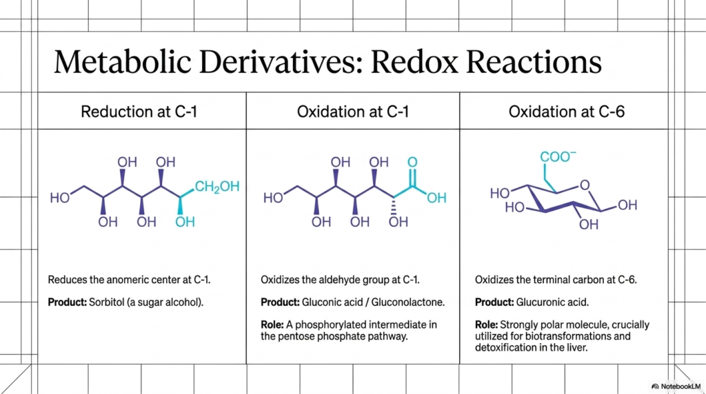 Slide 9: Metabolic Derivatives and Redox Reactions in Carbohydrate Biochemistry