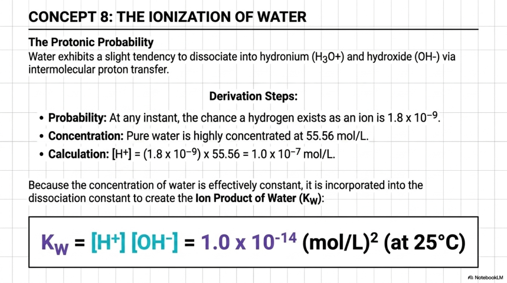 Slide 9: The Ionization of Water: The Core of Water and pH