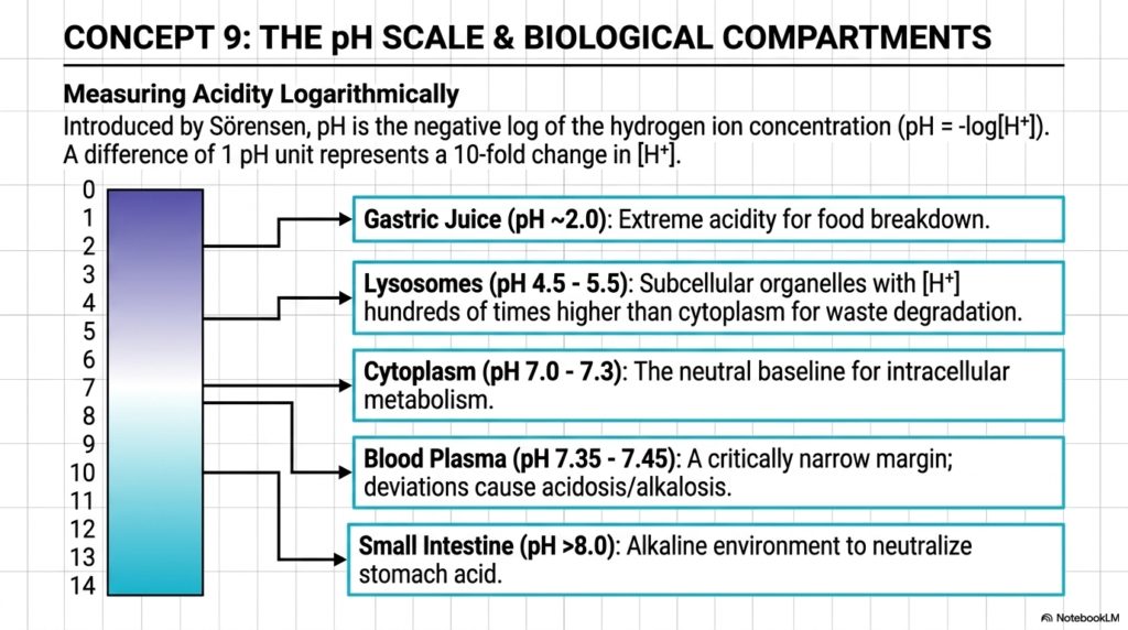 Slide 10: Biological Compartments: The Scale of Water and pH