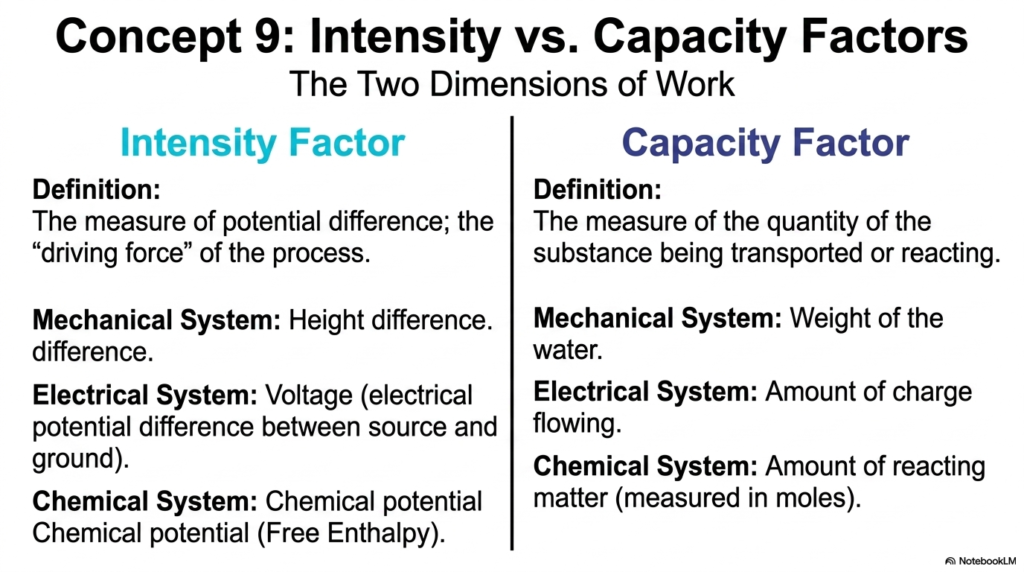 Slide 11: Intensity vs. Capacity Factors in Biochemical Reactions