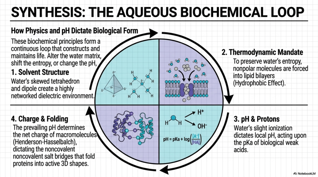 Slide 14: The Aqueous Biochemical Loop: Synthesizing Water and pH