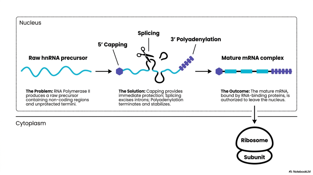Slide 2: The Phases of RNA Maturation: Preparing Messages for Cytoplasmic Export