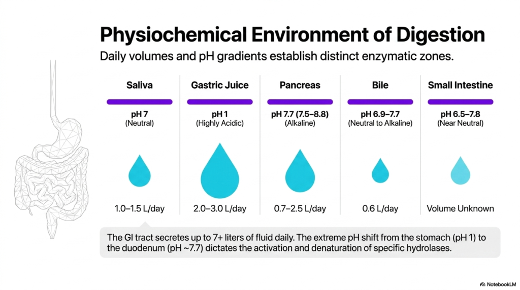 Slide 2: The Physiochemical Zones Regulating Digestive Enzymes