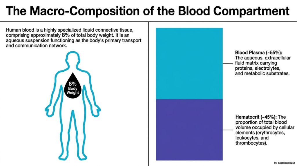 Slide 2: Human Blood Composition - The Macro-Composition of the Blood Compartment