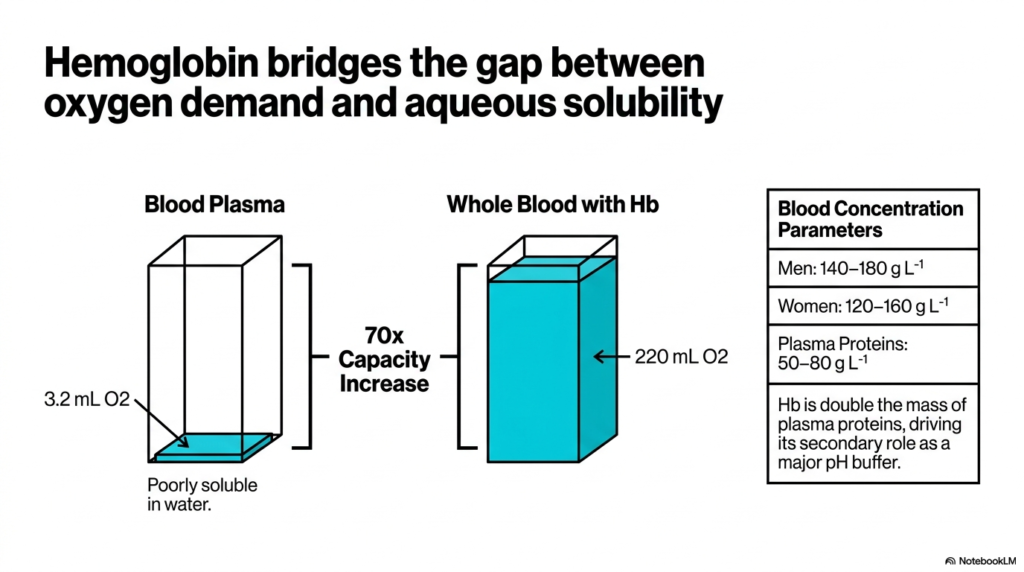 Slide 2: Hemoglobin and the Solution to Oxygen Solubility