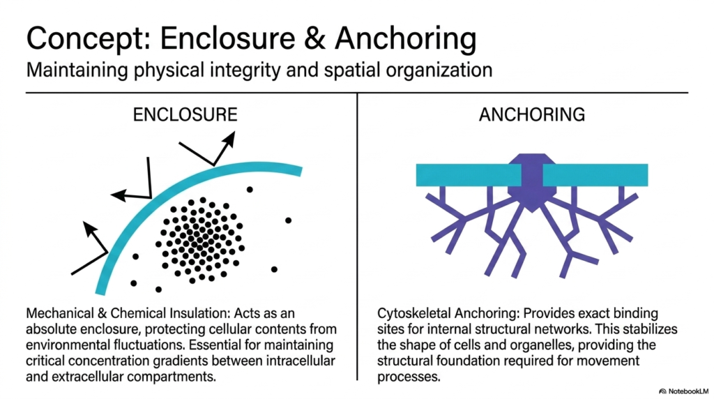 Slide 3: Enclosure, Anchoring, and Plasma Membrane Functions