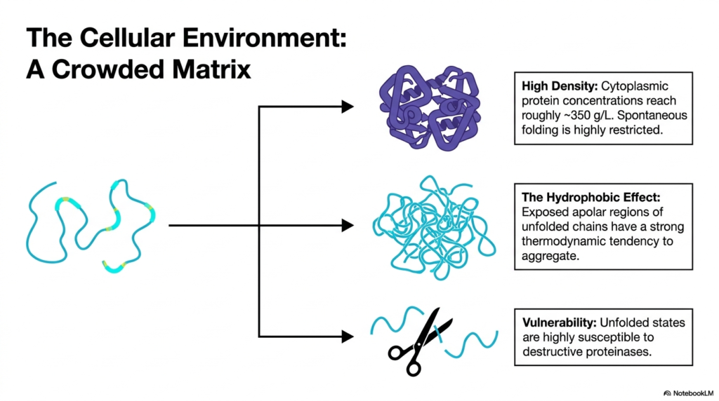 Slide 3: The Crowded Matrix and the Challenges of Protein Maturation