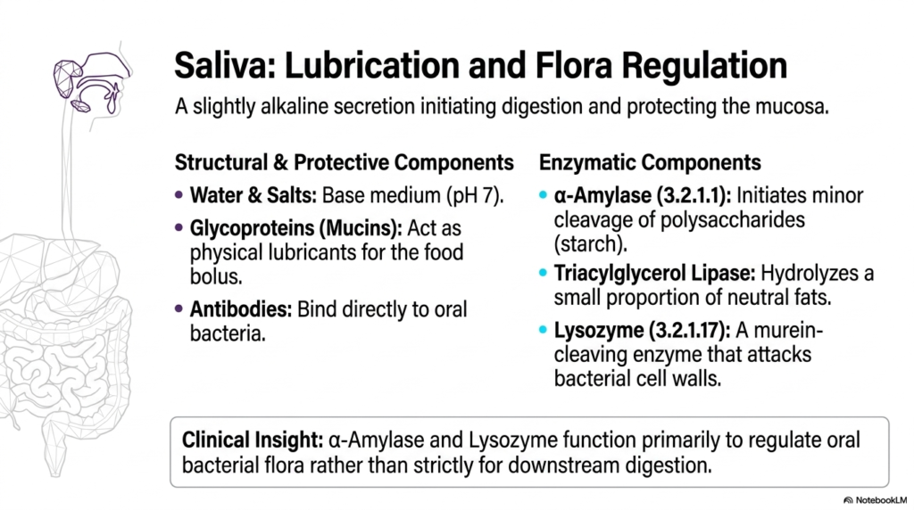 Slide 3: Salivary Secretions and Initial Digestive Enzymes
