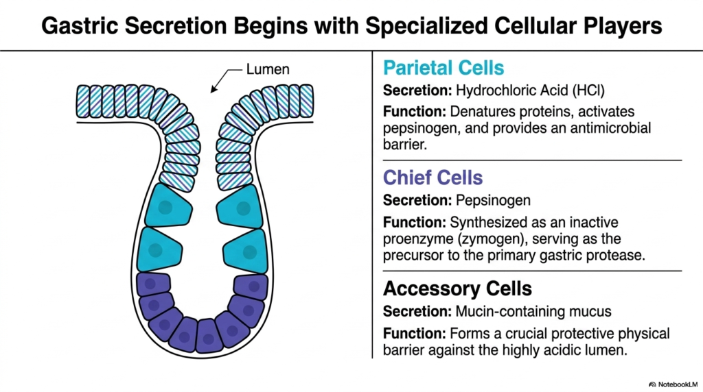 Slide 3: Cellular Players Initiating Digestive Processes: Gastric Secretion
