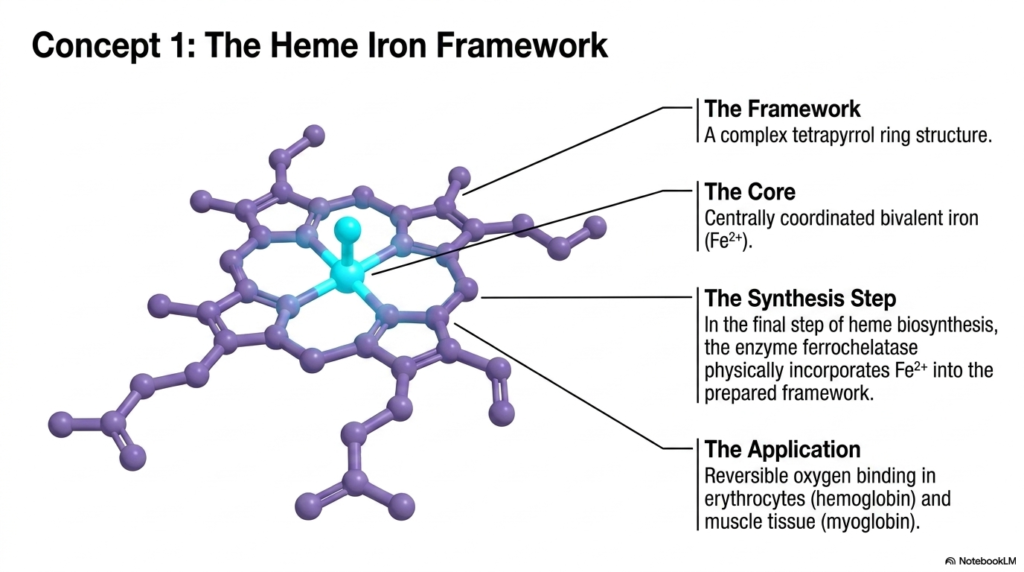 Slide 3: The Heme Framework in Iron Metabolism: Engineering the Oxygen Carrier