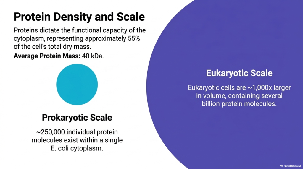 Slide 4: Bacterial Cell Structure: Protein Density - Why Scale Dictates Cellular Function