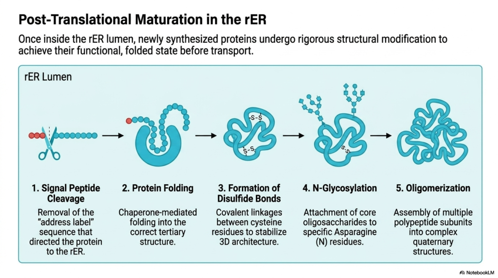 4. Post-Translational Maturation inside the Endoplasmic Reticulum