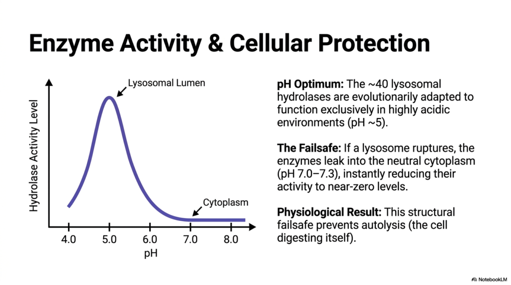 Slide 4: Enzyme Activity and the Failsafe of Lysosomes