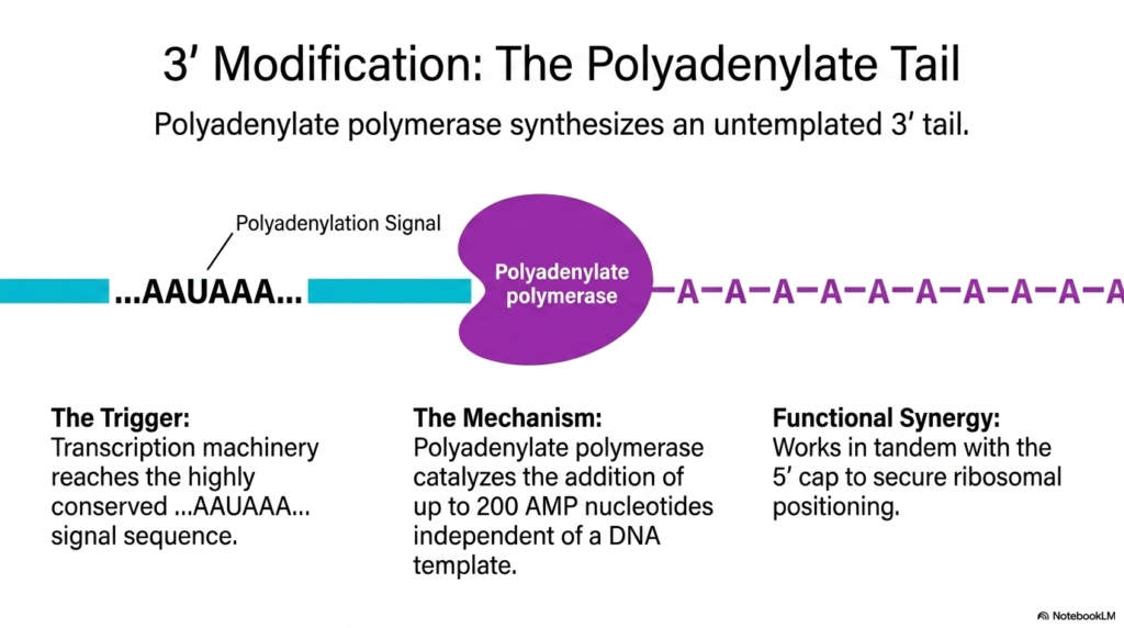 Slide 4: The Polyadenylate Tail in RNA Maturation: Synthesizing a Protective Buffer