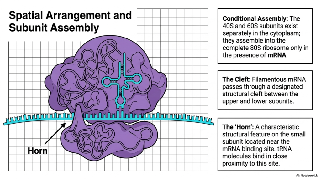 4. Protein Translation Initiation: Spatial Arrangement and Subunit Assembly