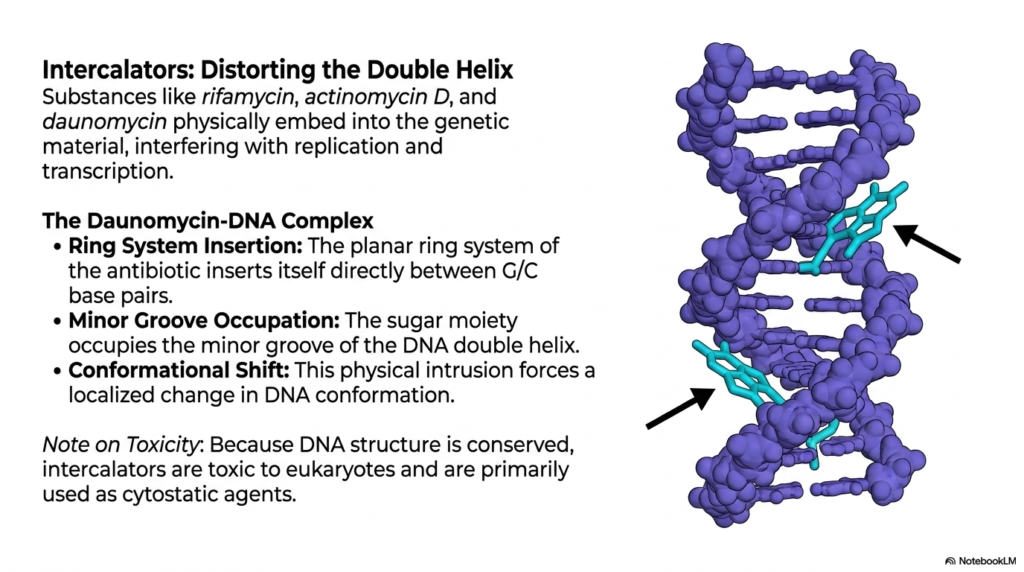 Slide 4: Antibiotics Mechanism of Action: Distorting the Double Helix