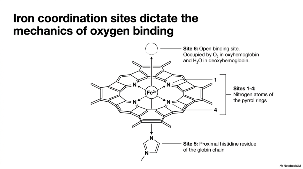 Slide 4: Hemoglobin and the Mechanics of Iron Coordination