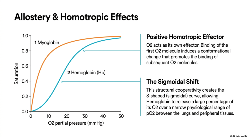 Slide 4: Allostery and Homotropic Effects in Hemoglobin Oxygen Transport