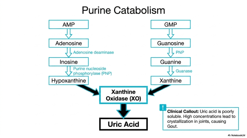 Purine Catabolism and Nucleotide Biosynthesis