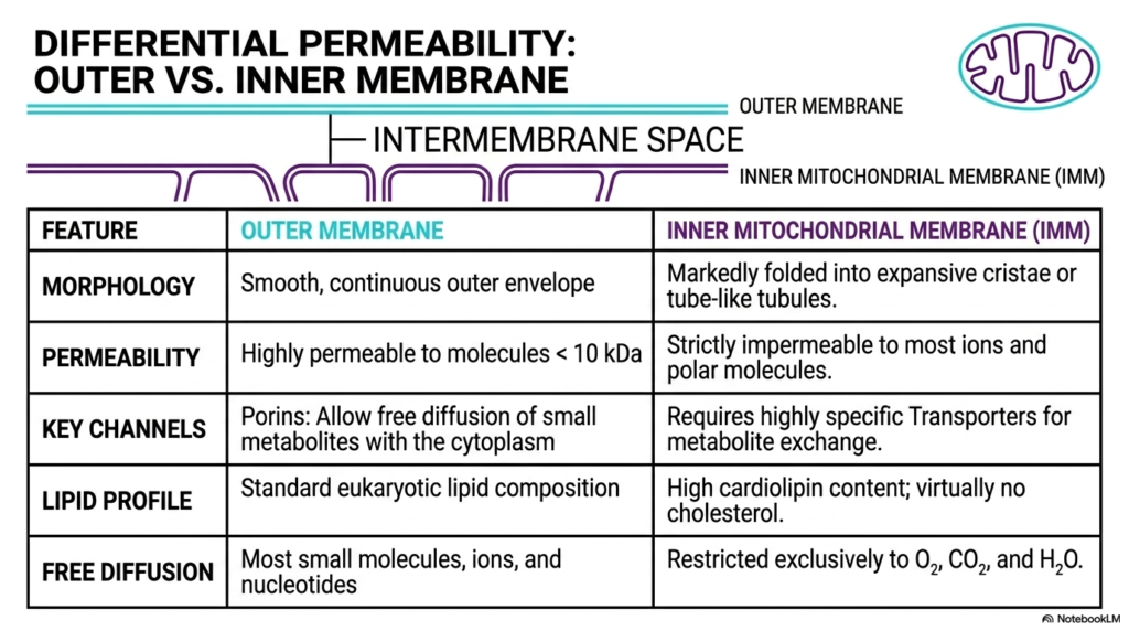 Slide 5: Differential Permeability in the Membranes of Mitochondria