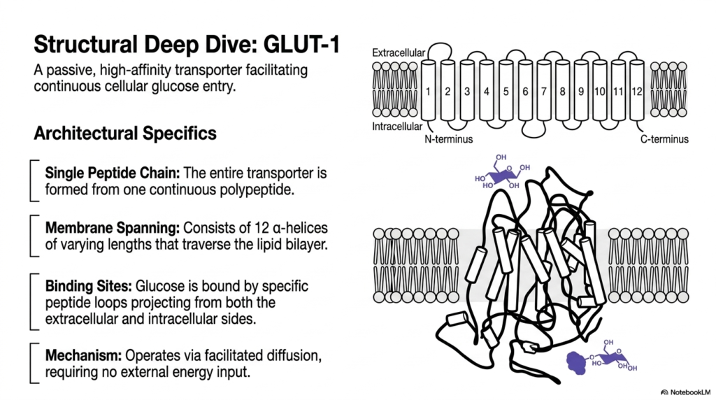 Slide 5: Structural Deep Dive into GLUT-1 Membrane Transport Proteins