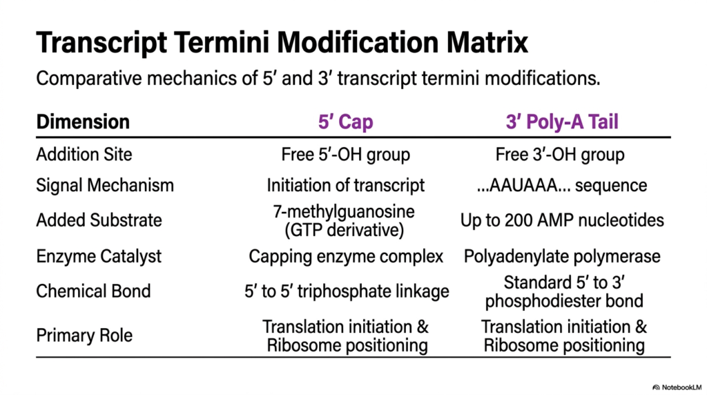 Slide 5: Modification Matrix in RNA Maturation: Comparing Transcript Termini