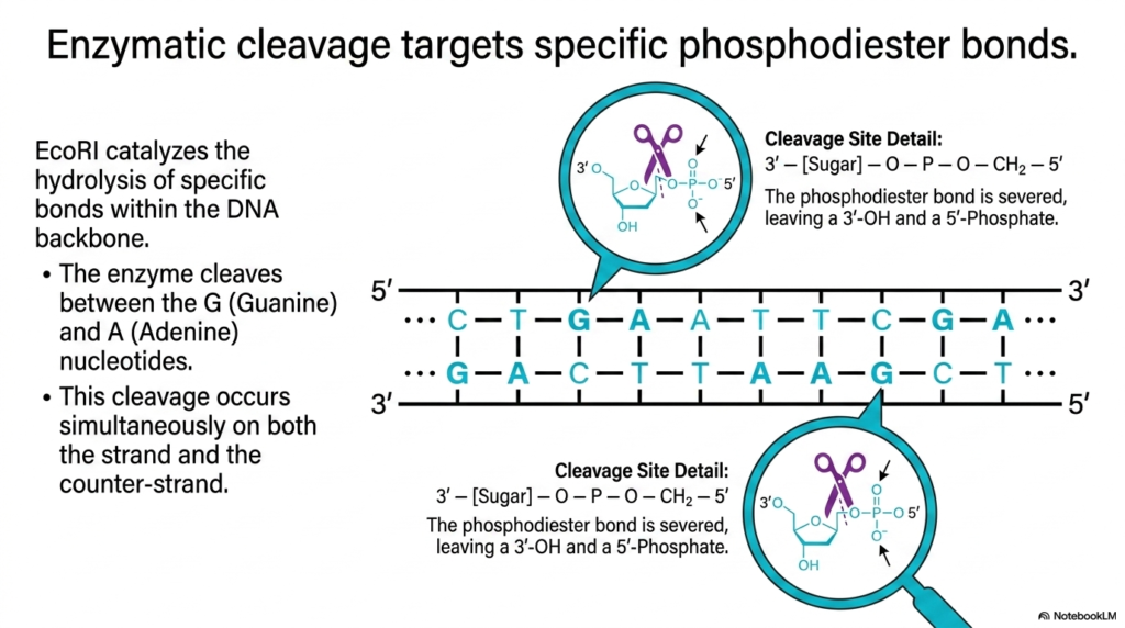 Slide 5: Enzymatic Cleavage in DNA Cloning: Breaking the Phosphodiester Bond