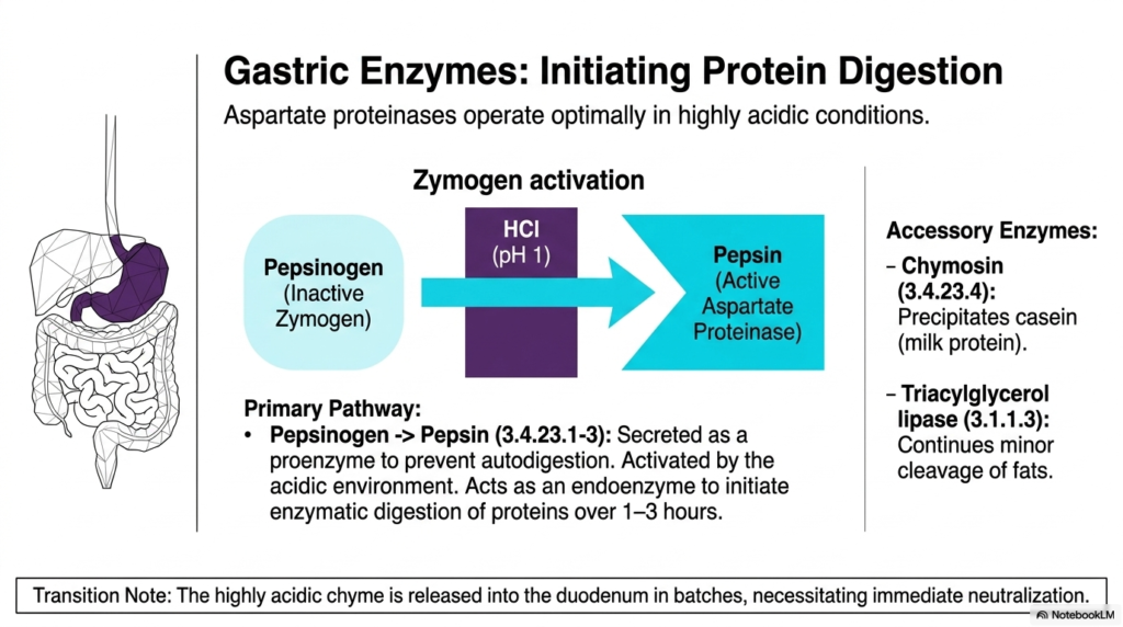 Slide 5: Initiating Protein Breakdown with Gastric Digestive Enzymes