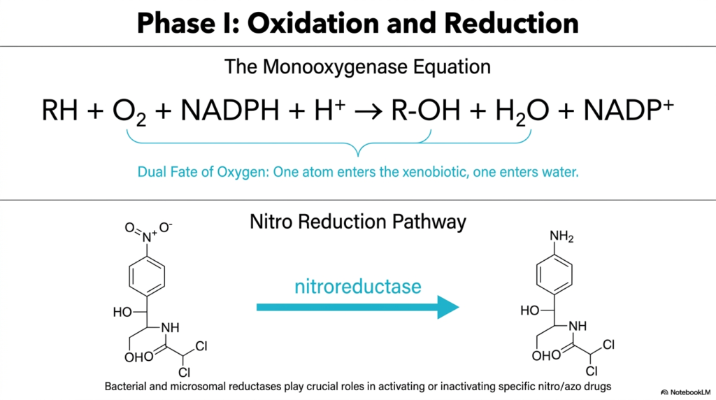 Slide 6: Xenobiotic Metabolism: Oxidation and Reduction Pathways