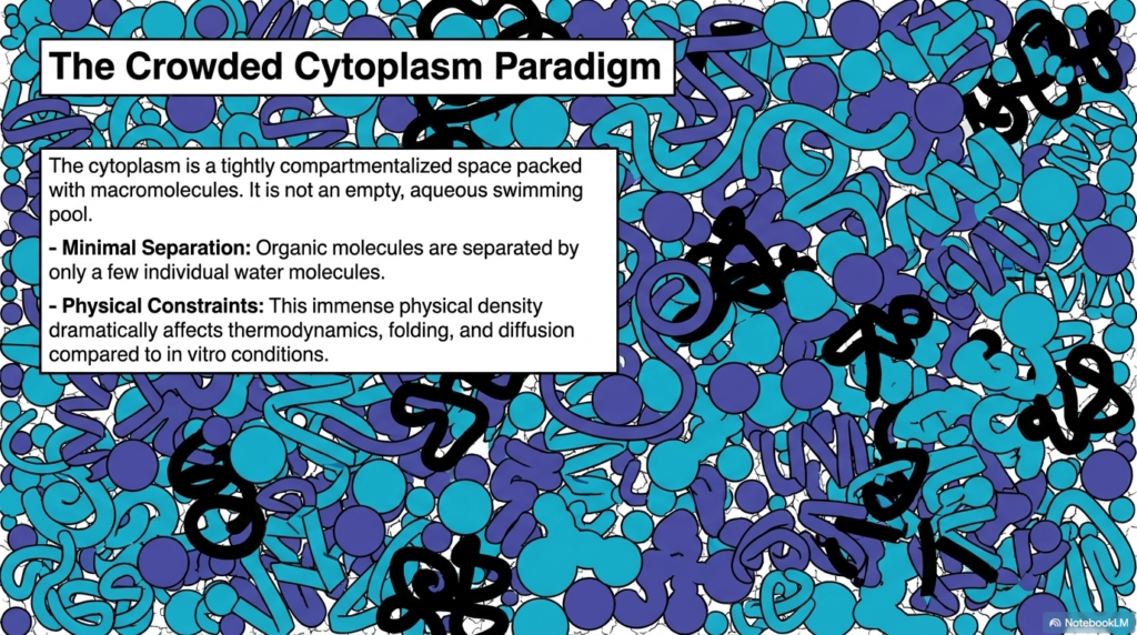 Slide 6: Bacterial Cell Structure: The Crowded Paradigm - Why Physical Density Governs Thermodynamics