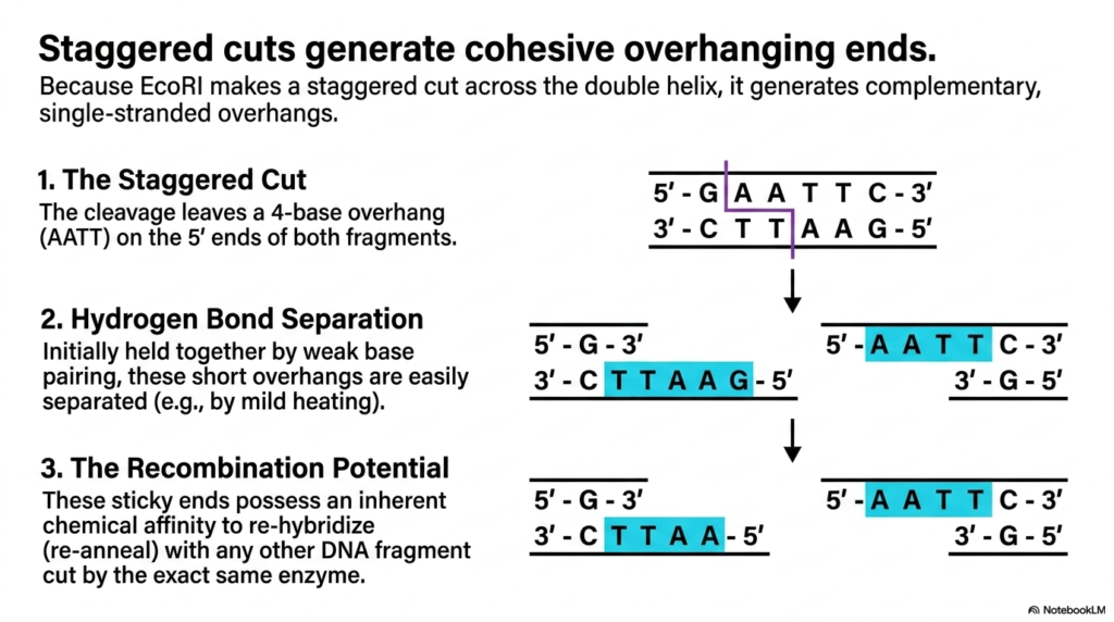 Slide 6: Staggered Cuts and Sticky Ends in DNA Cloning: The Chemistry of Connection