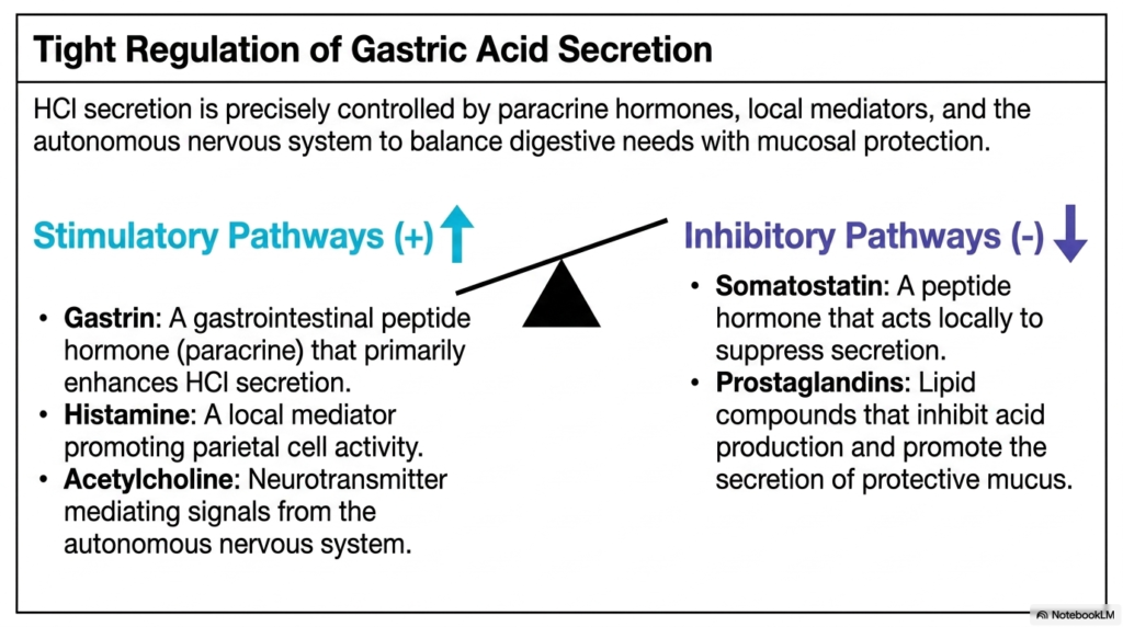Slide 6: Regulating Digestive Processes: Controlling Gastric Acid Secretion