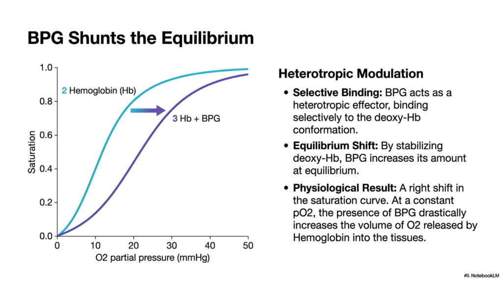 Slide 6: How BPG Shunts Hemoglobin Oxygen Transport