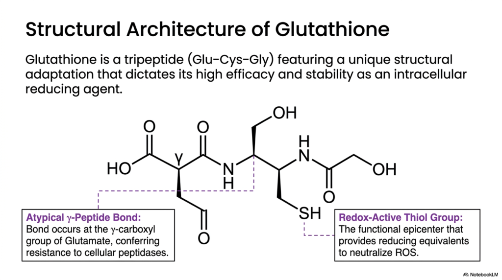 Slide 6: Erythrocyte Metabolism: Pathways and Oxidative Protection - Glutathione Architecture: Built for Defense