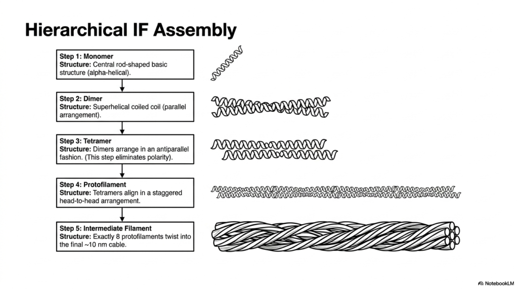 Slide 7: Eukaryotic Cytoskeleton: The Hierarchical Assembly of Intermediate Filaments