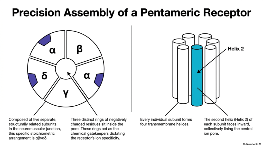 Slide 7: Precision Assembly of Pentameric Membrane Ion Channels