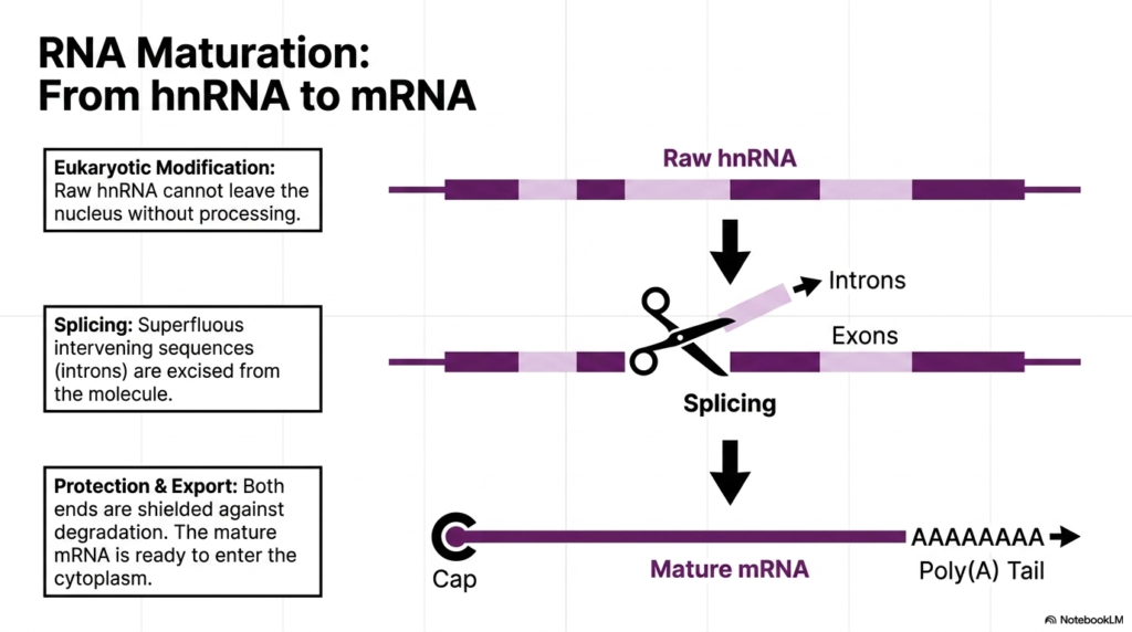 Slide 7: RNA Maturation in Molecular Genetics: Refining the Message