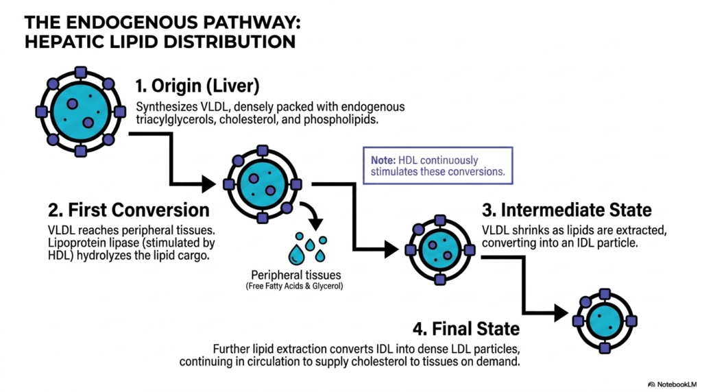 Slide 7: Endogenous Pathway of Lipoproteins and Hepatic Distribution