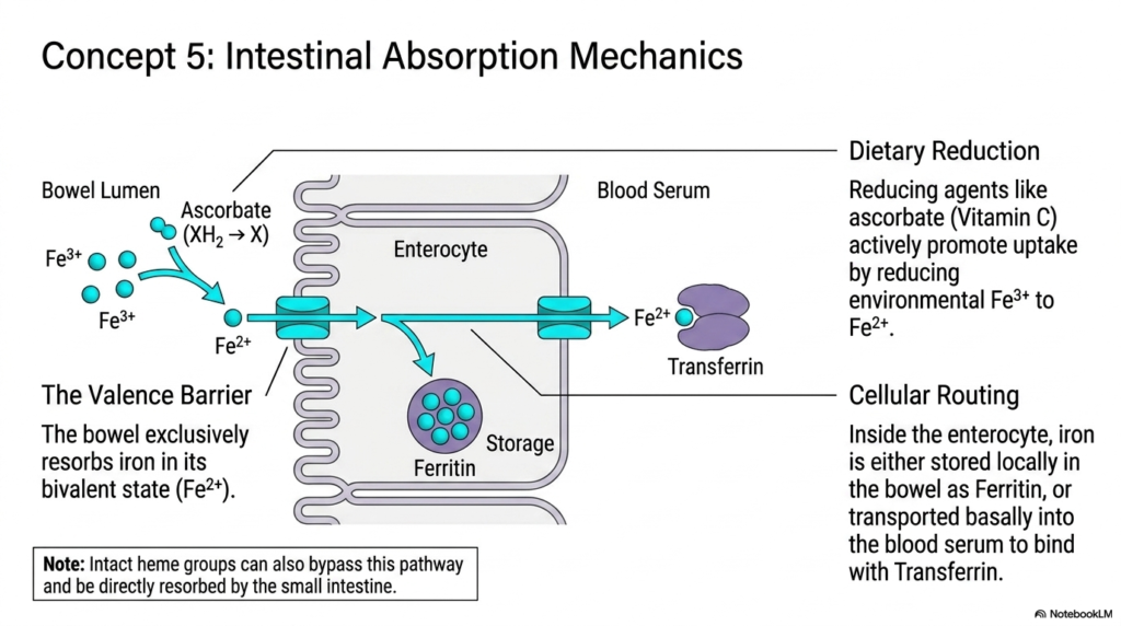 Slide 7: Intestinal Absorption Mechanics in Iron Metabolism: Crossing the Enterocyte Barrier