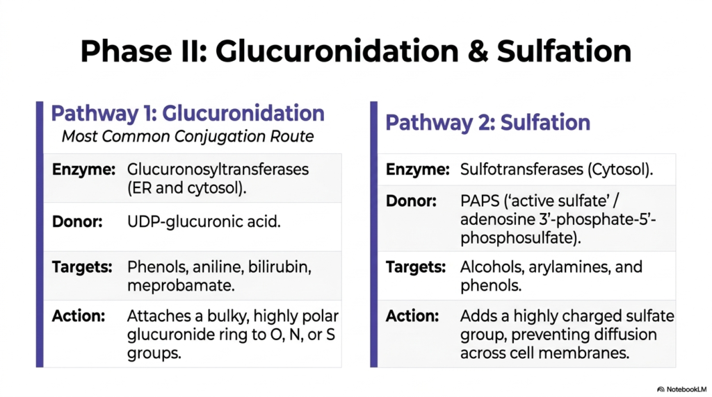 Slide 8: Xenobiotic Metabolism: The Power of Glucuronidation and Sulfation