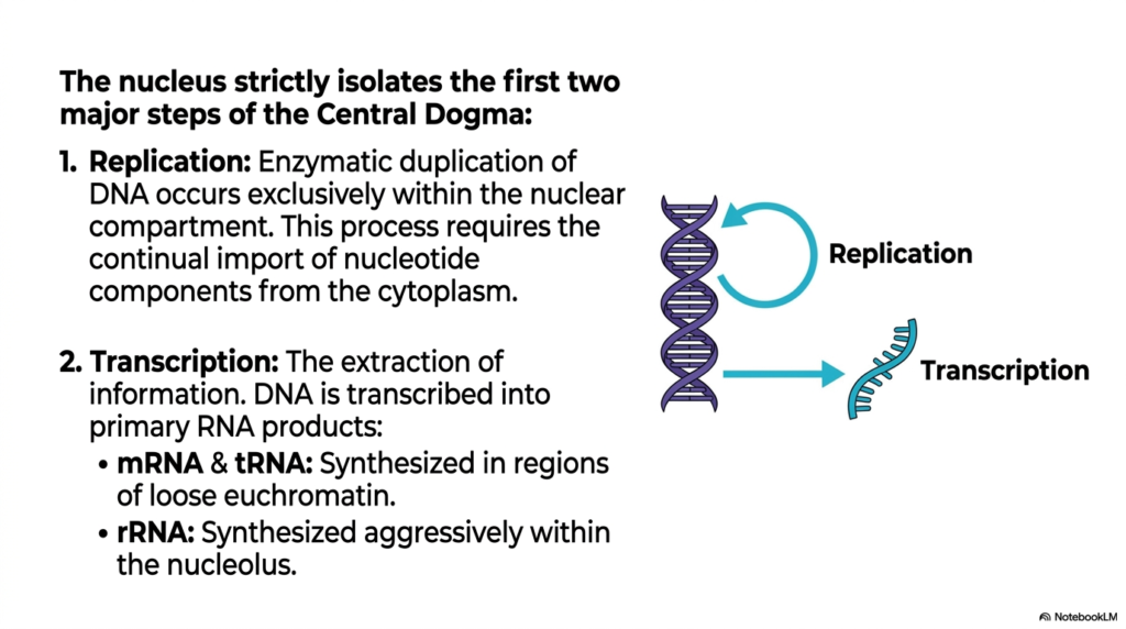 Slide 8: The Central Dogma and the Eukaryotic Cell Nucleus