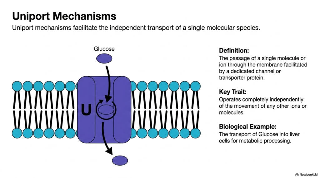 Slide 8: Uniport Mechanisms in Plasma Membrane Transport: The Solo Travelers